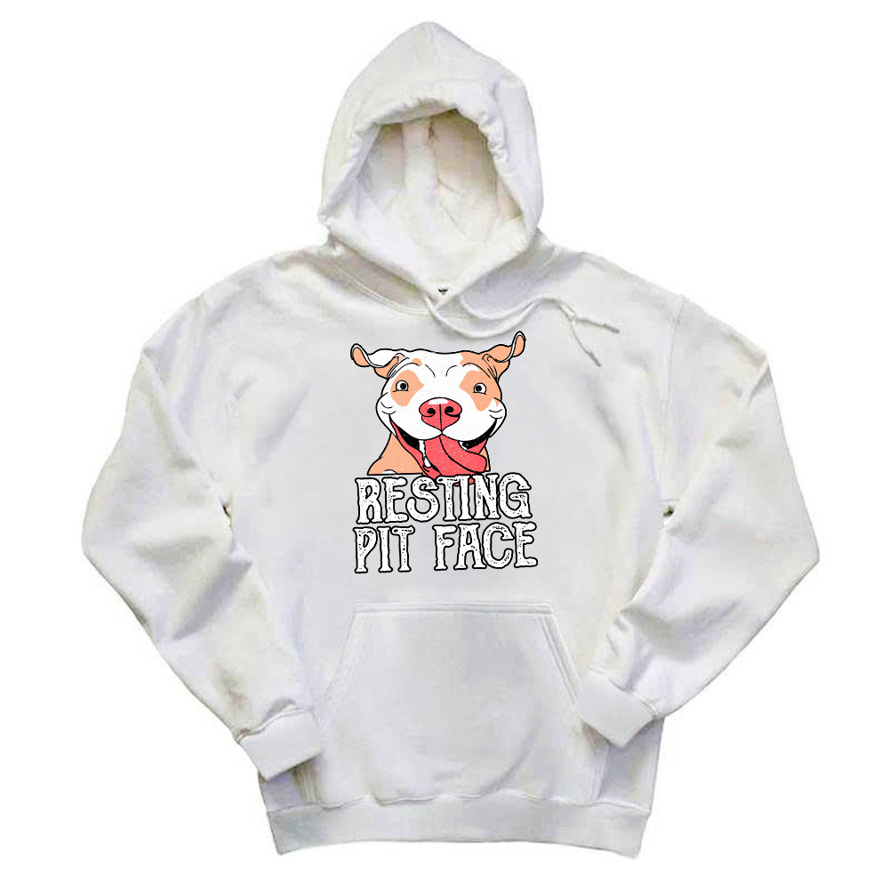 Resting Pit Face Shirt Funny Pitbull Graphic Hoodie Gifts For Dog Owners