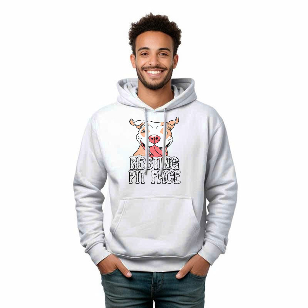 Resting Pit Face Shirt Funny Pitbull Graphic Hoodie Gifts For Dog Owners