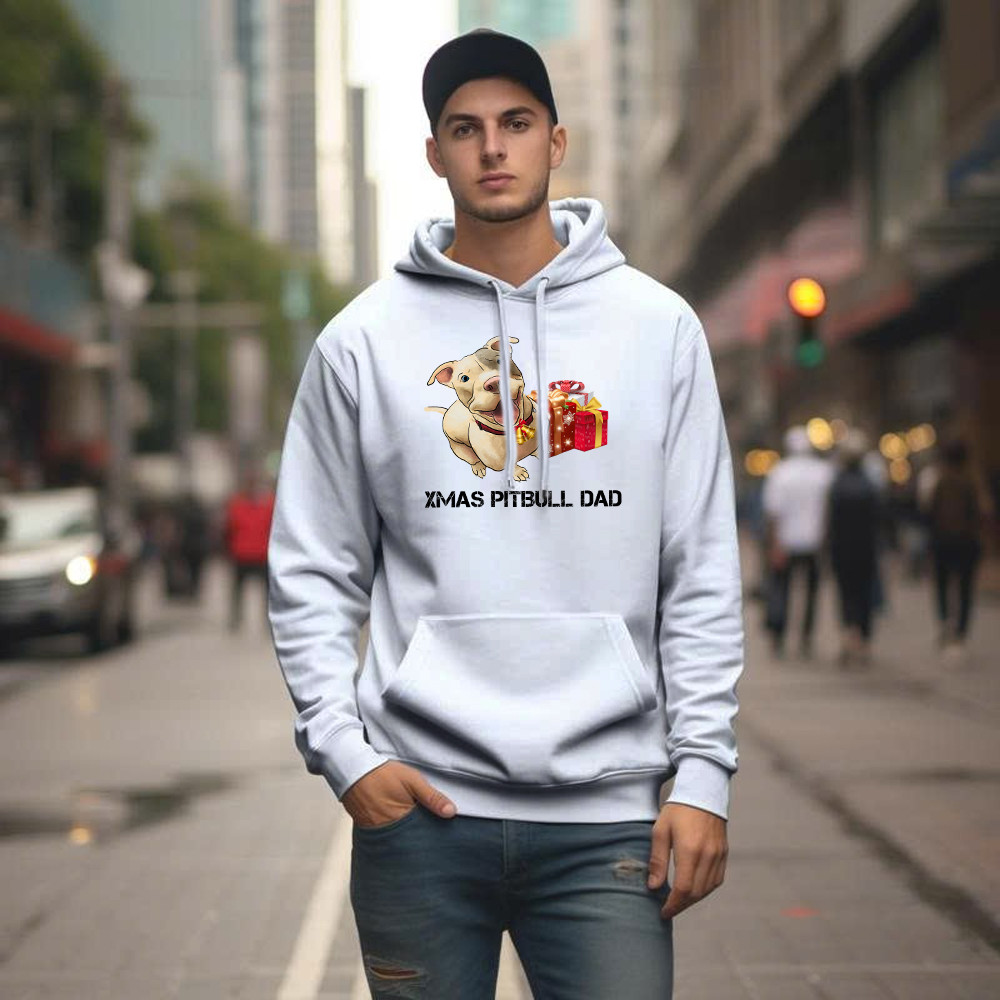 Xmas Pitbull Dad Shirt Funny Pitbull Hoodie Christmas Gifts For Dog Lovers
